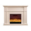 Foyer autoportant en bois massif beige