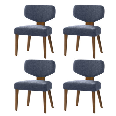Derryclone Mid Century Modern Dining Chair With Solid Wood Legs