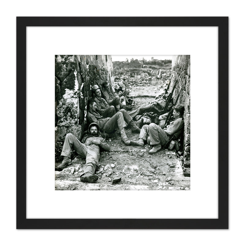 War WWII USA Marines Sleeping Battle Naha 1945 - Single Picture Frame Print