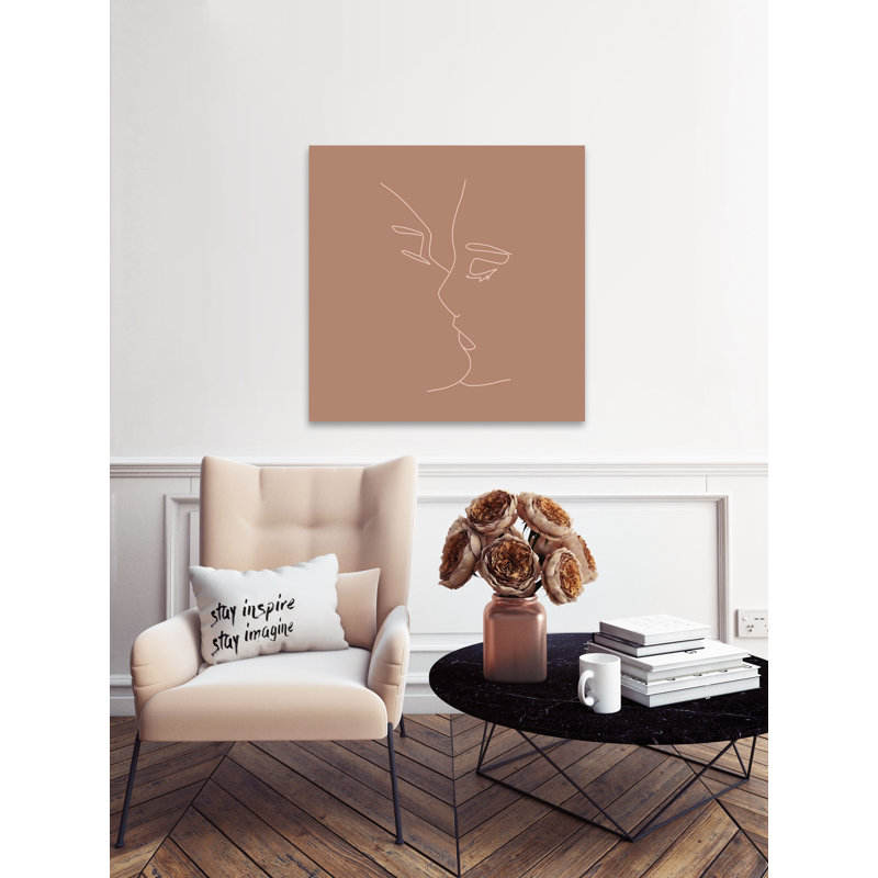 Couple In Love - Wrapped Canvas Painting, 66cm H x 66cm W x 3.81cm D