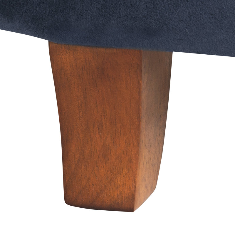 Pittsburgh Cambridge Tufted Round Storage Ottoman, Bella Ink Blue