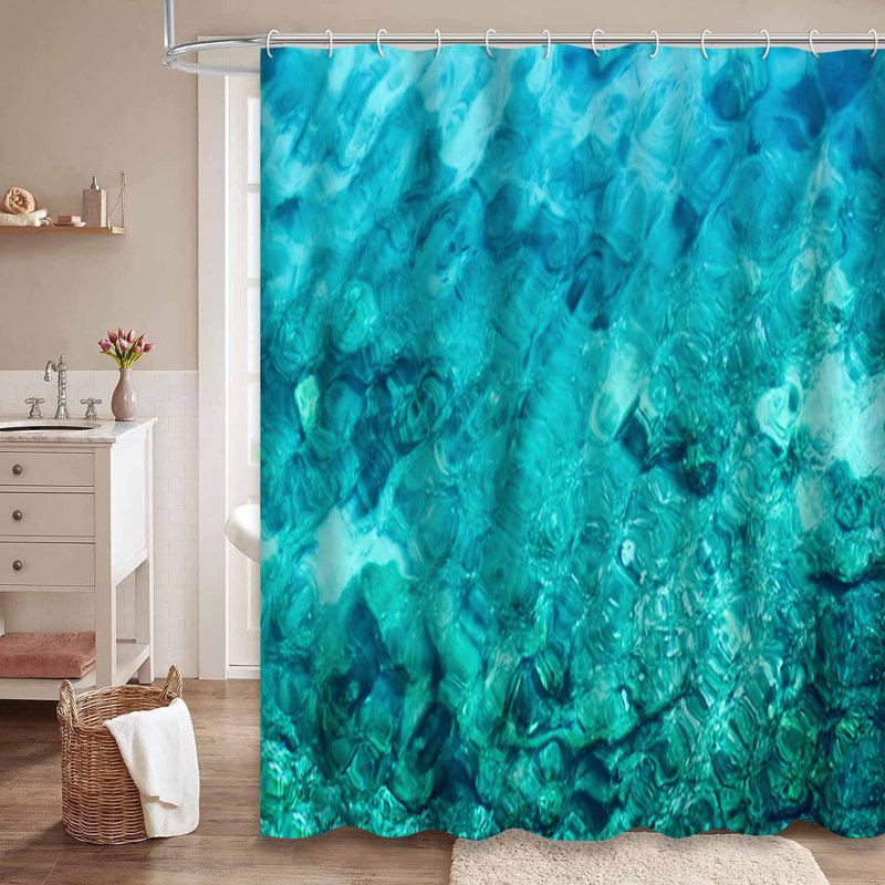 Rideau de douche transparent avec 12 crochets, L 72 po x l 78 po