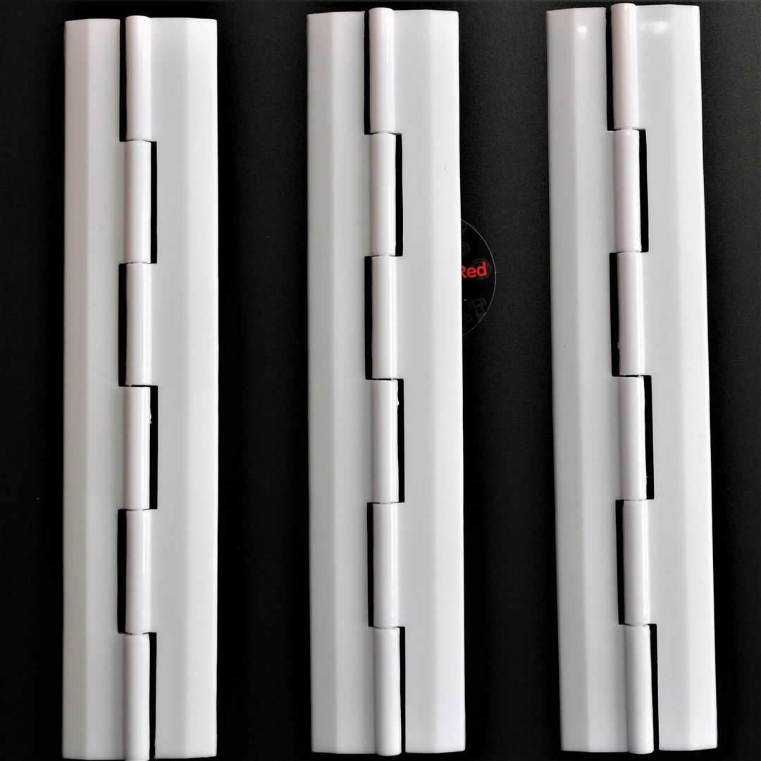 Acrylic Hinge 150mm White, Continuous Acrylic Piano Hinges