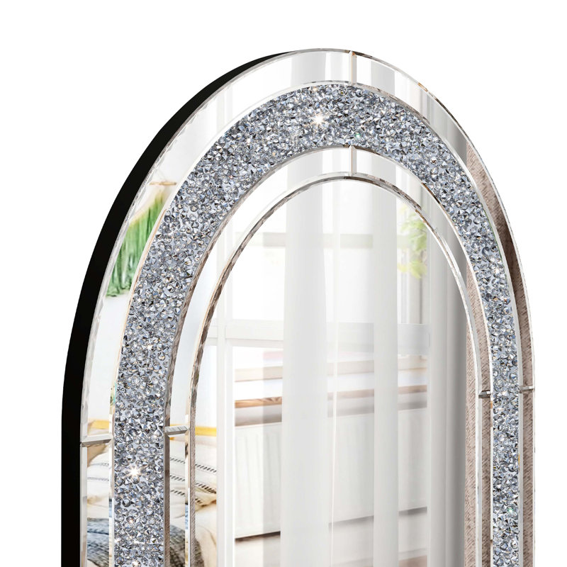 Miroir pleine longueur en verre arqué 31,5 po Casmer