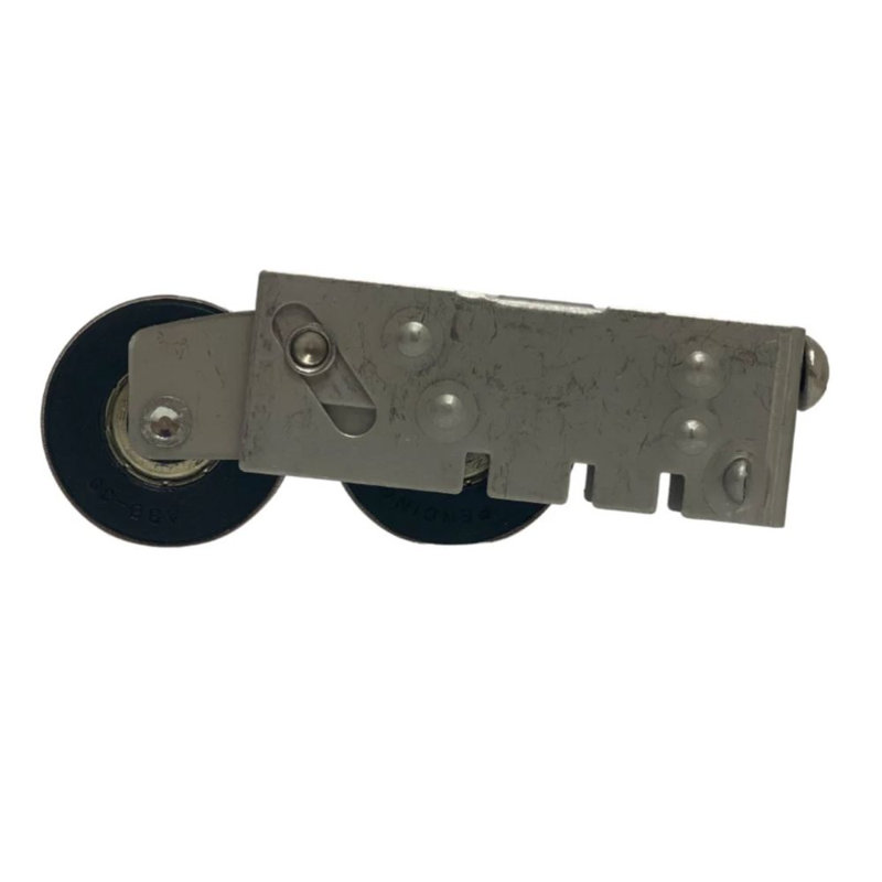 Rouleau tandem Nuair pour portes coulissantes en verre - Roue de 1-1 / 4 po - Zinc