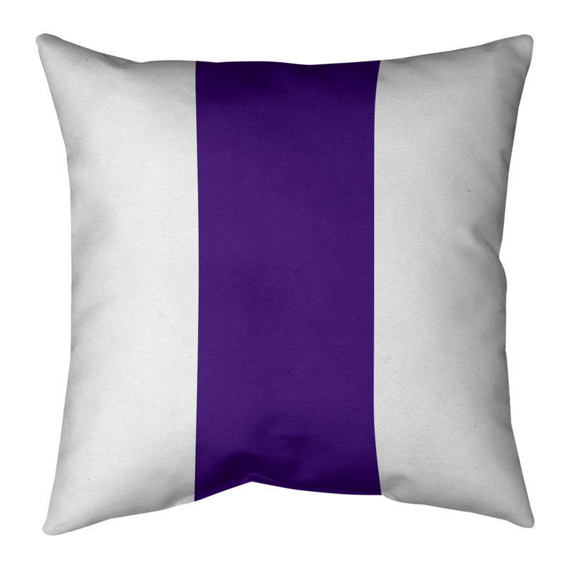 Reversible Pillow Cover, 18" x 18", White/Purple/White