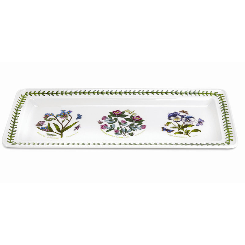 Botanic Garden Multi-Color Porcelain Oblong Tray