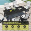 Ensemble de salle à manger d'extérieur pour 6 personnes en aluminium avec fauteuils pivotants Sunbrella-112324263