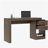 Expandable home office desk, walnut color-134049289