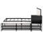 Lit plateforme en métal avec tablettes de rangement-836789607-836789625
