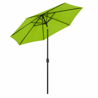 7.5ft Lime Green Colour Market Umbrella With Tilt And Crank