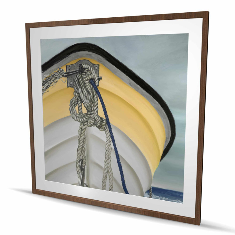 The Yellow Boat - Coastal Bathroom, H 48 po x l 48 po