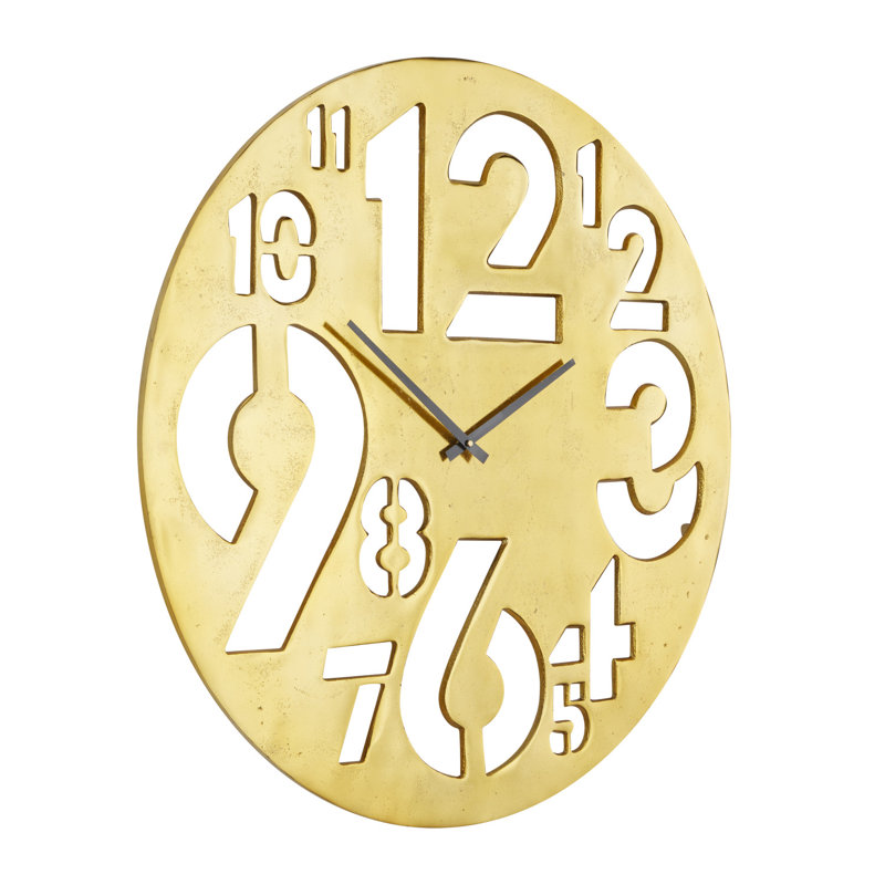 Aleli Metal Wall Clock, Gold