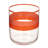 Two-Tone Drinking Glasses With Colored Rim And Stripes
