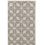 Tapis géométrique en laine touffeté à la main taupe-11076575
