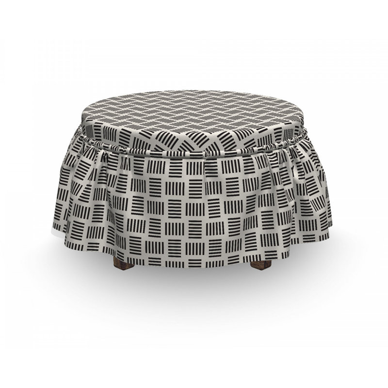 Housse pour repose-pieds en gras contemporain
