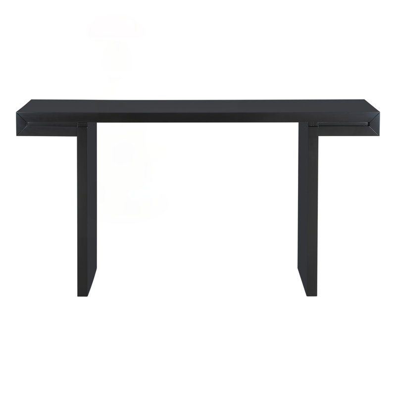 Large 60-Inch Console Table With Geometric Clean Lines Design, Stylish Entryway Table With Painted Finish And Adjustable Feet, Suitable For Living Room, Entryway, Hallway.