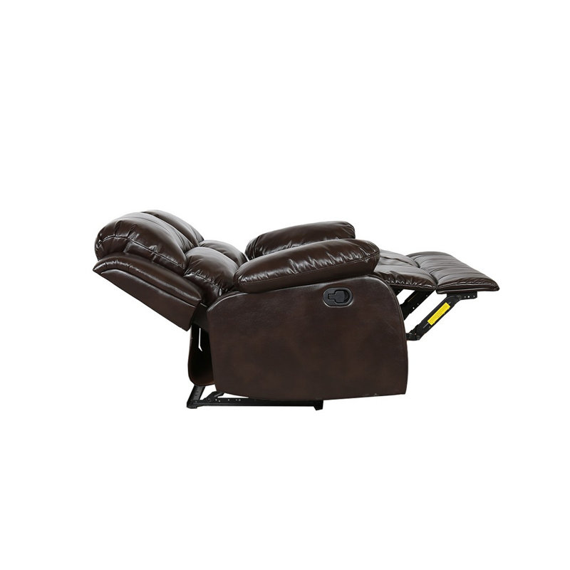 Fauteuil inclinable manuel standard de 36 po de largeur Aprilette, Similicuir brun