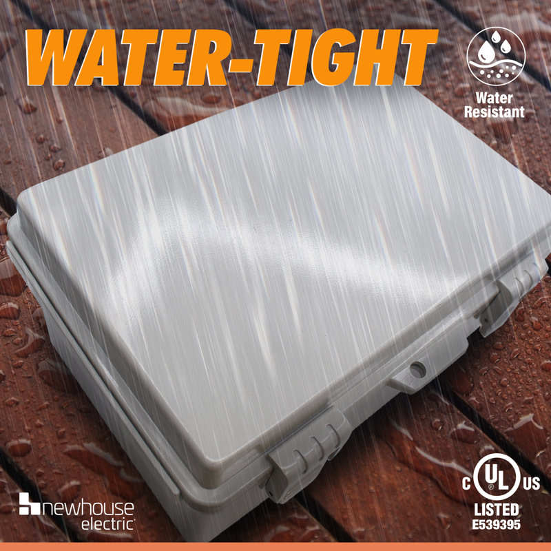 Nema 4x 5,51 po L 7,87 po L 11,42 po Boîte de jonction électrique en plastique gris H H ABS avec couvercle à charnières