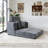 Modular 3-in-1 Sofa Bed for Reading, Living Room & Bedroom Corduroy Couch-691420358