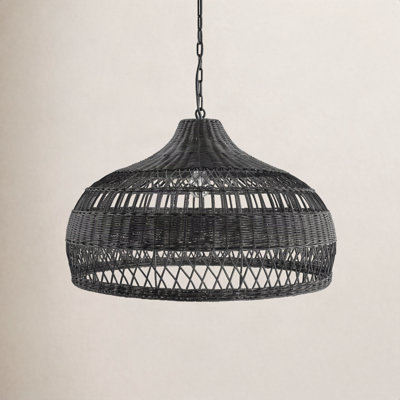 DeLorin Single Light Rattan Pendant