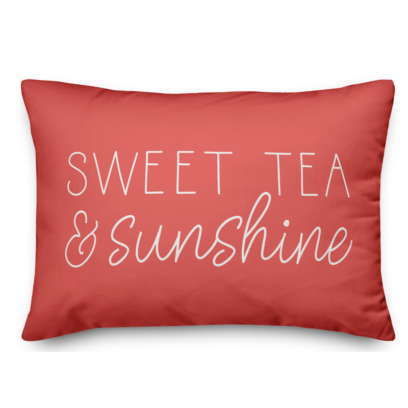 Housse de coussin rectangulaire et insert Sweet Tea and Sunshine, Corail