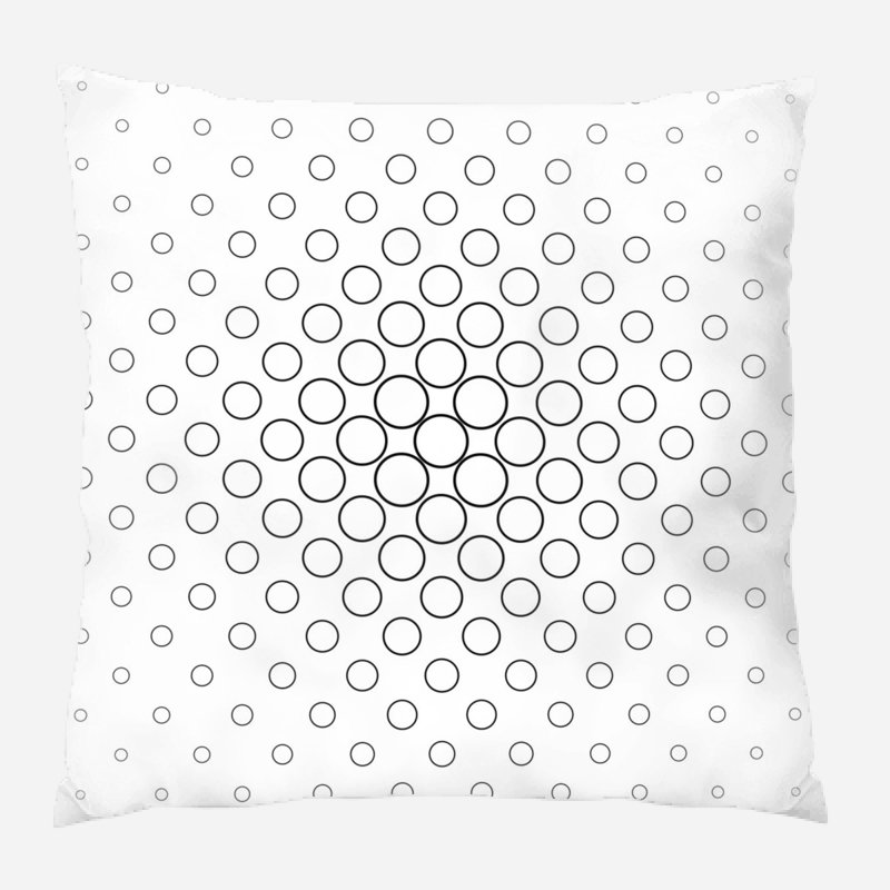 Coussin décoratif Circle, Blanc