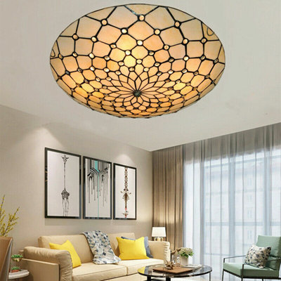 Plafonnier encastré à intensité variable 4 lumières Tiffany 20 pouces