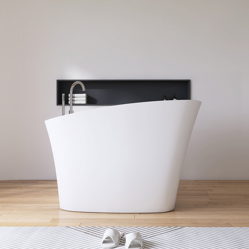 Baignoire de trempage autoportante 51 po. X 29 po. Avec siège, Blanc