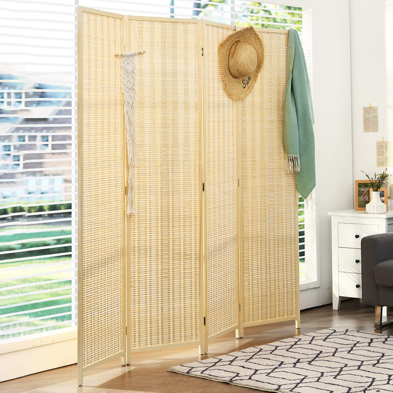 181 cm W x 180 cm H 4 - Panel Folding Room Divider