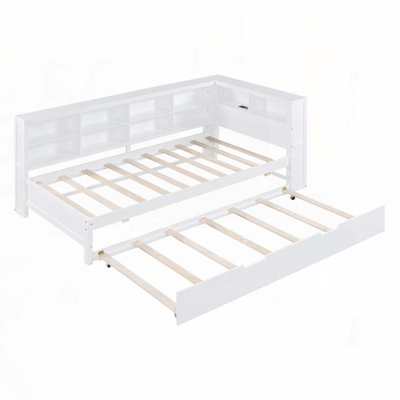 Lit de jour Burnadine, Lit simple, Blanc