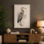Great Blue Heron Botanical - Wrapped Canvas-1265577067-1265577076