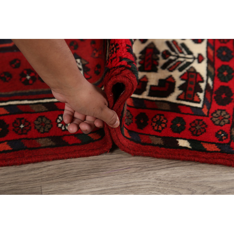Tapis décoratif en laine noué à la main de conception unique 3 pi 3 po x 4 pi 8 po New Age