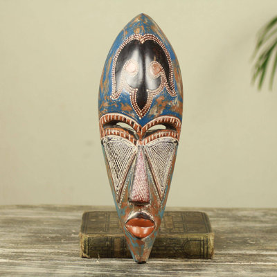 Décoration murale masque en bois agbemor McHenry