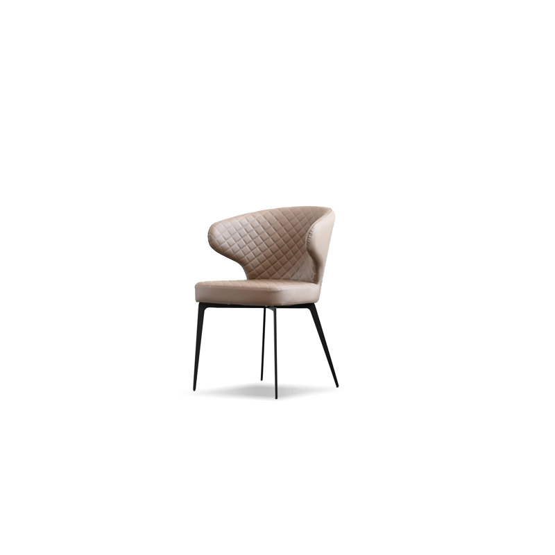 Chaise d'appoint rembourrée Hug, Noir