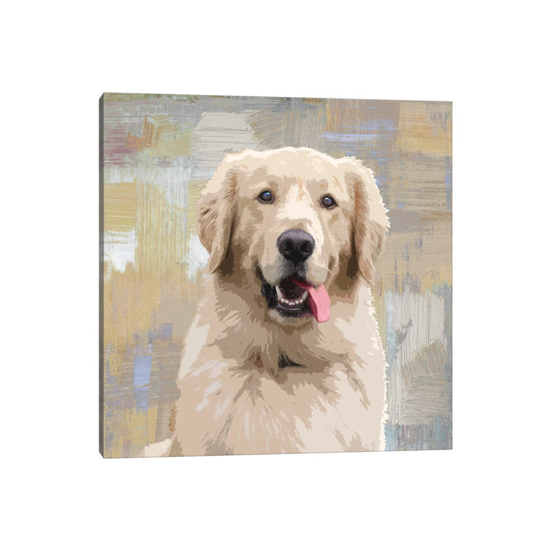 Golden Retriever by Keri Rodgers - Wrapped Canvas Painting, 30.48 cm H x 30.48 cm W