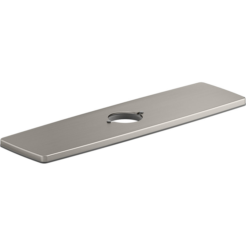 Riff Three-Hole Kitchen Faucet Escutcheon, Vibrant Stainless