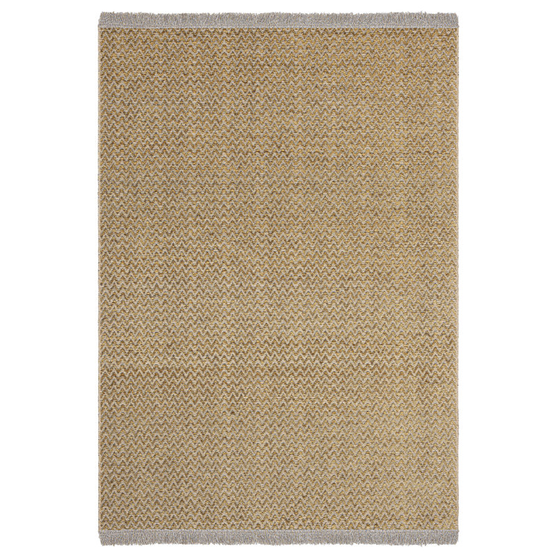 Tapis jaune en jute / sisal Marqies, Rectangle 4 pi x 5 pi 11 po