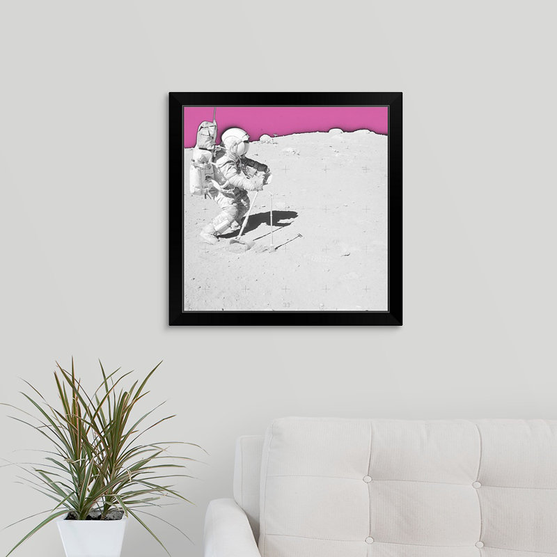 « spaces ii », reproduction d’art encadrée novogratz, Cadre noir, H 23 po x l 23 po x P 1 po