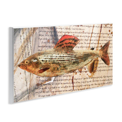 «Fish with Vintage Text» par Alonzo Saunders