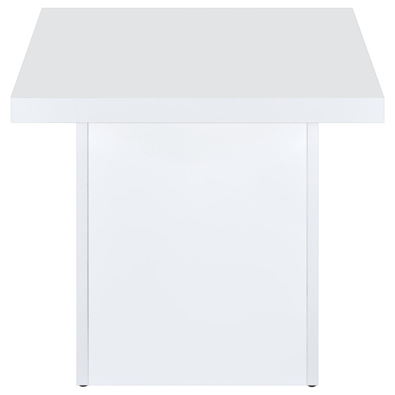 Ensemble de table de salon carré 3 pièces Gaskins, 3 pièces: table basse, 2 tables de bout, Blanc