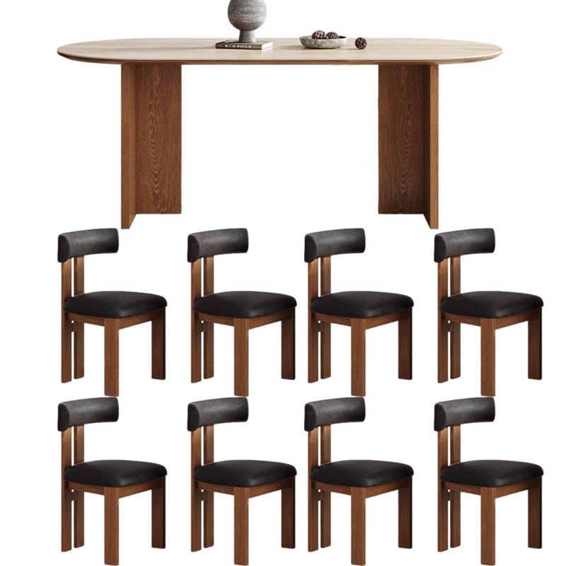 Table de rock française rétro avec pieds en bois