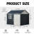 10x 8 FT Outdoor Steel Storage Shed With Lockable Doors And Window, Perfect For Garden, Backyard, And Patio Storage-113430947