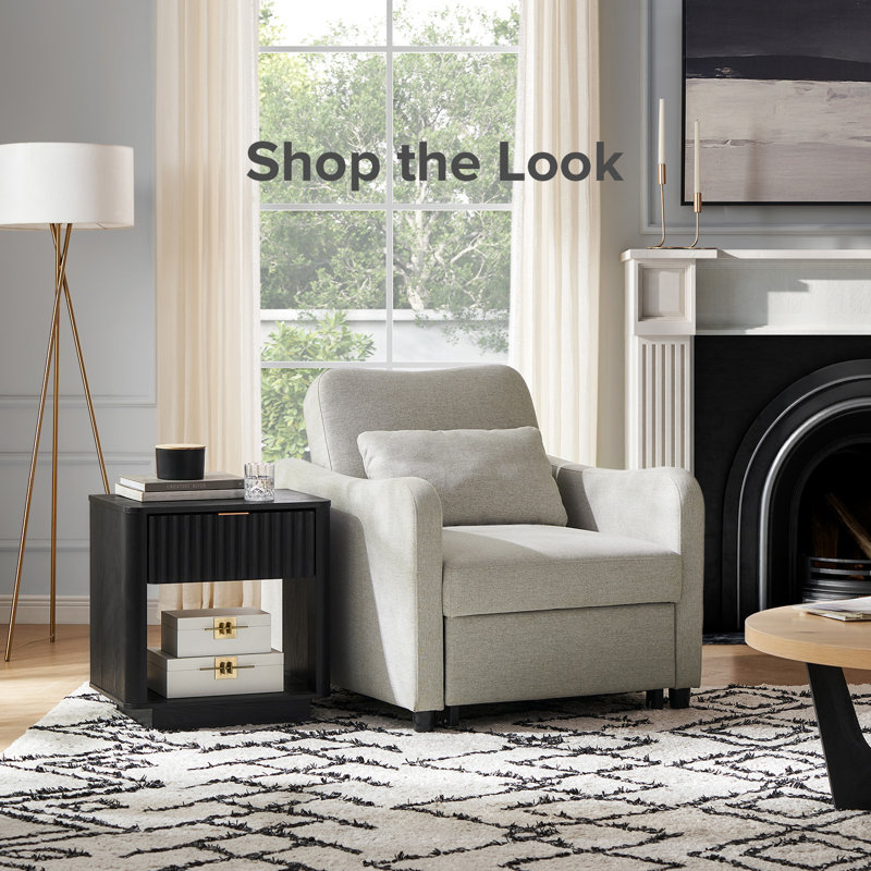 Lakari Upholstered Accent Chair, Light Gray Polyurethane