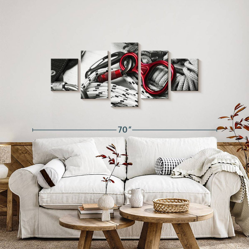 Red Carabiner Pop, 24" H x 55" W