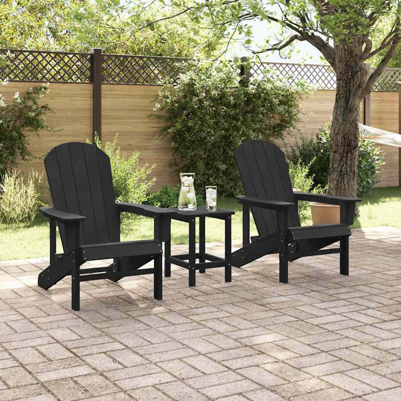 Outdoor Adirondack Chair, Black