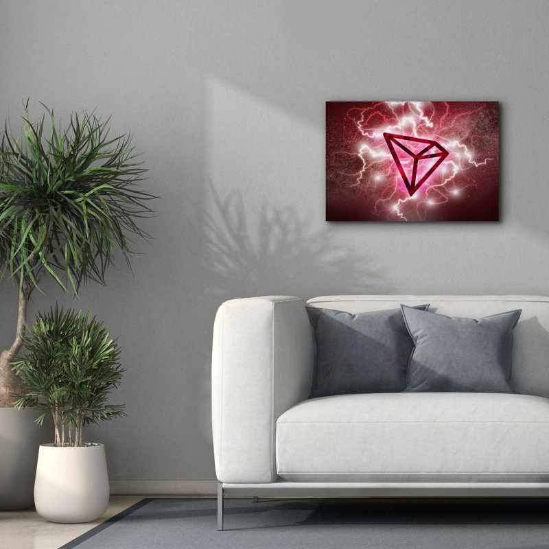 'Crypto Eclipse Tron Trx' by Epic Portfolio, Canvas Wall Art, 18" H x 26" W x 0.75" D