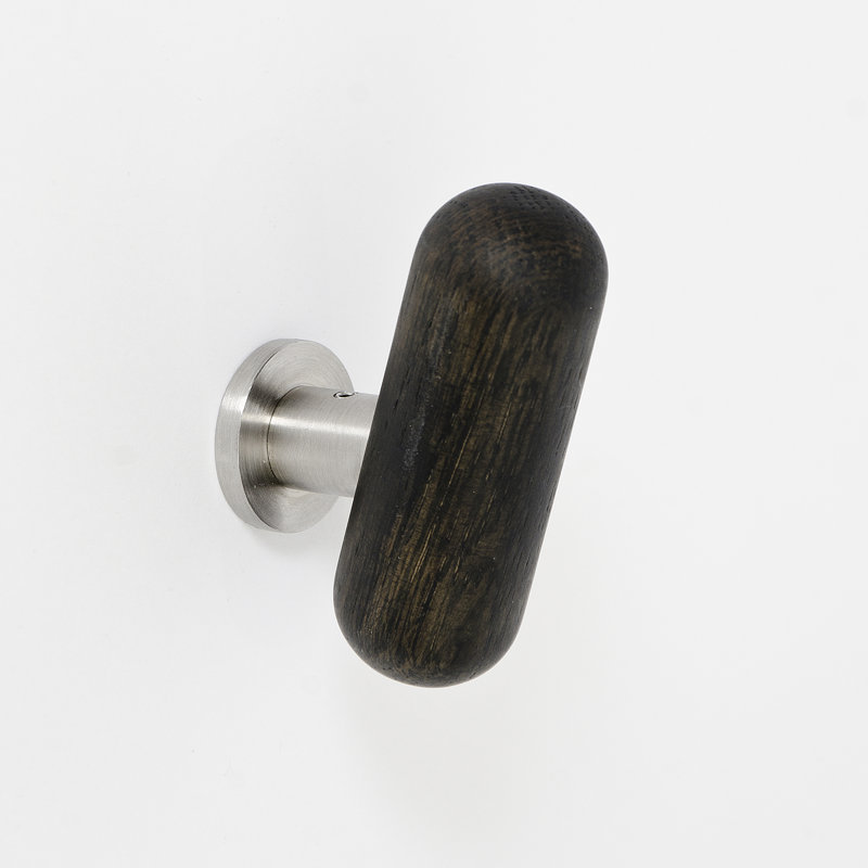 Ikko Wall Mounted Robe Hook, Dark Oak