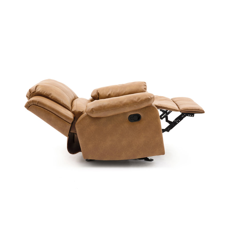 Fauteuil inclinable et oscillant en cuir Charlotte