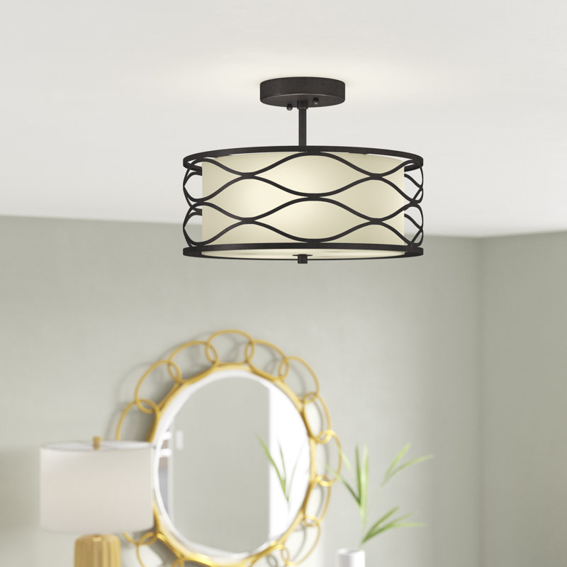 Rafia Semi Flush Mount
